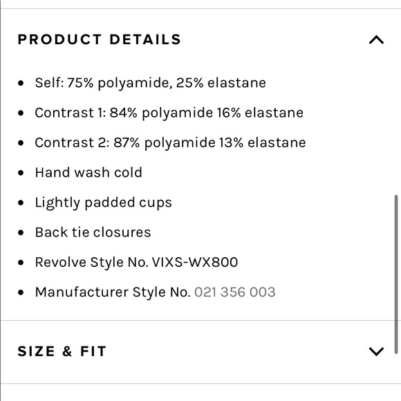 Vix Betsey Loop Tri Off White D Cup NWT - Picture 5 of 8